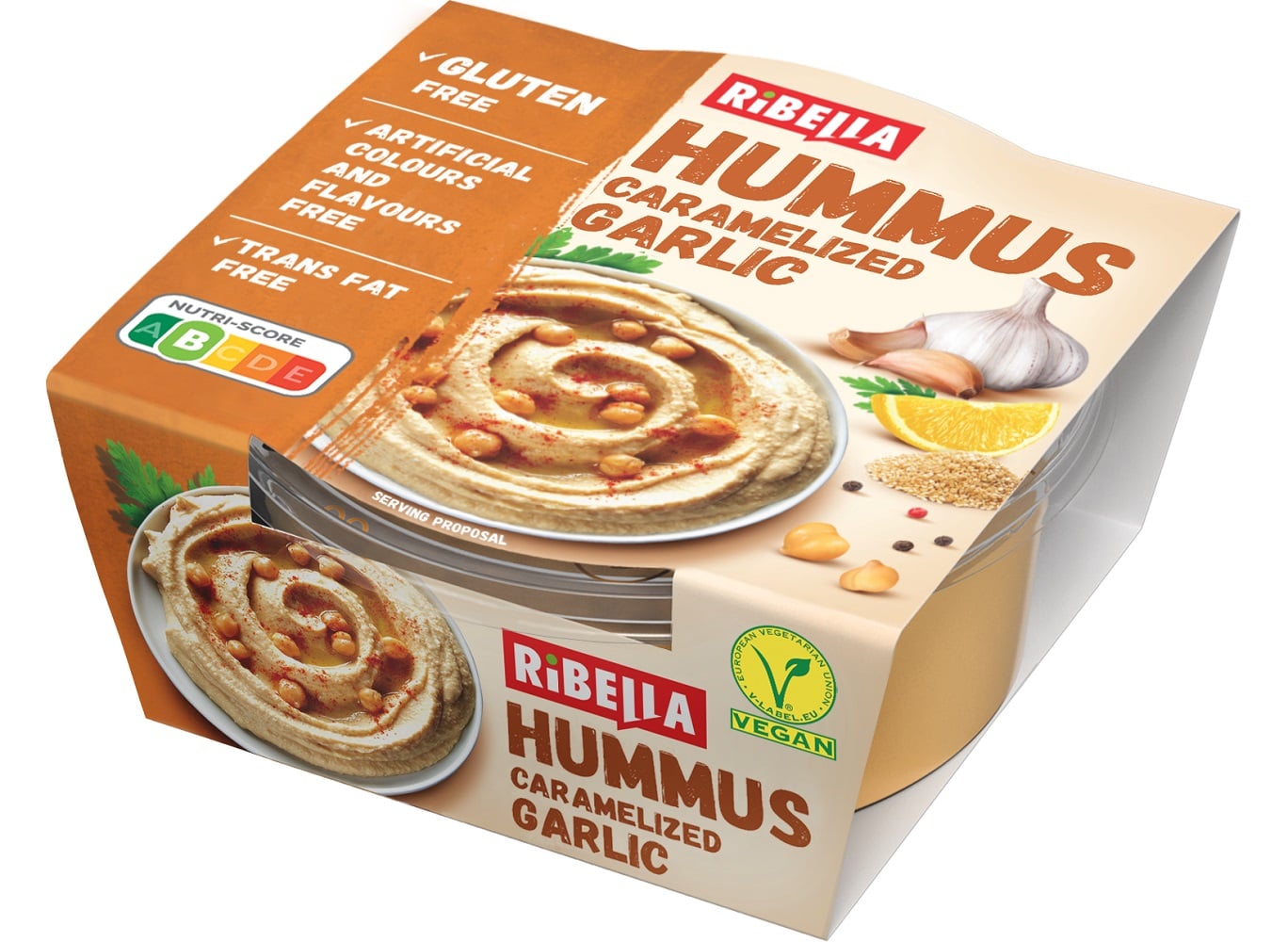 Ribella Hummus csicseriborsó krém karamellizált fokhagymával