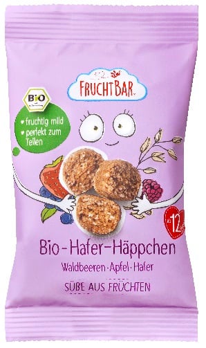 FruchtBar Bio Erdei gyümölcs zab falatkák 12 hónapos kortól