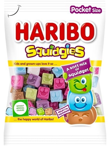 HARIBO Squidgies gyümölcs- és kólaízű habosított gumicukorka
