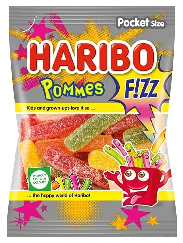 HARIBO Pommes F!zz Gyümölcsízű gumicukorka