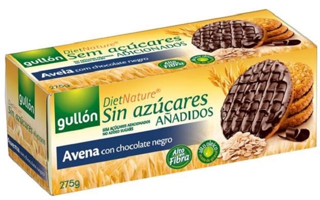 Gullon Avena étcsokoládé zabkeksz cukor hozzáadása nélkül