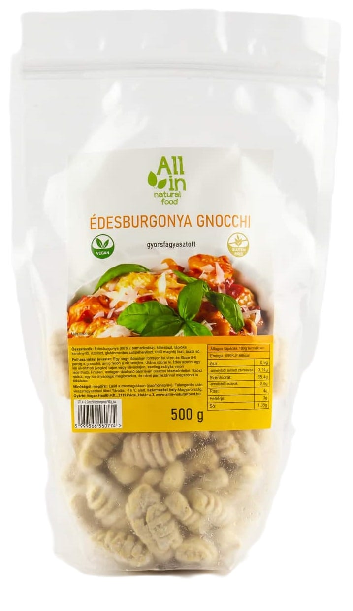 All in Natural Food Gyorsfagyasztott Édesburgonya gnocchi