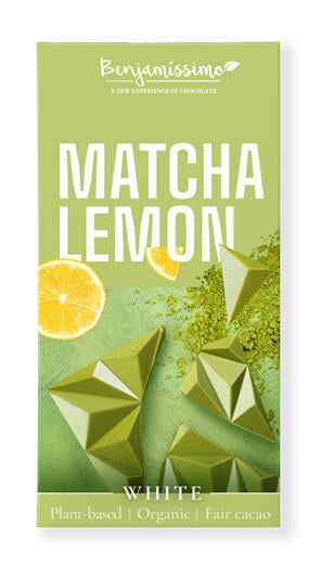 Benjamíssimo BIO Vegán Matcha teás és citromos fehér csokoládé