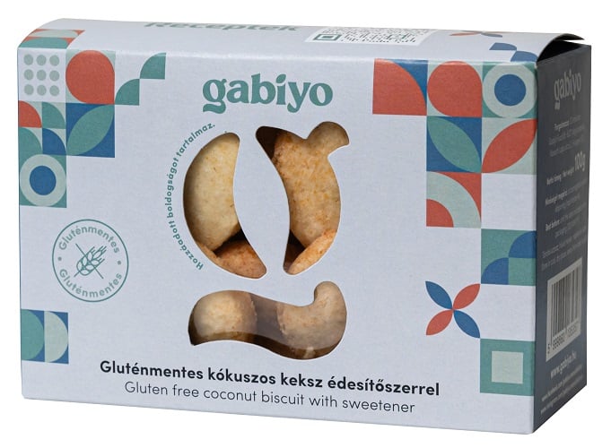 Gabiyo Gluténmentes Keksz - Kókuszos (hozzáadott cukor nélkül)