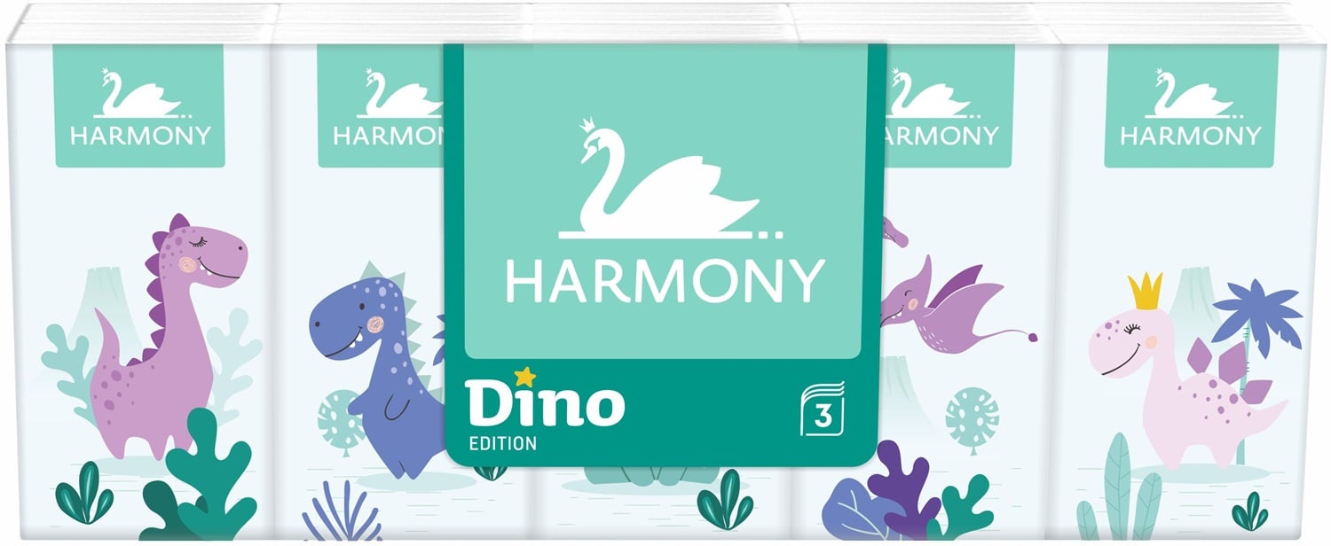 Harmony dino 3 rétegű papírzsebkendő