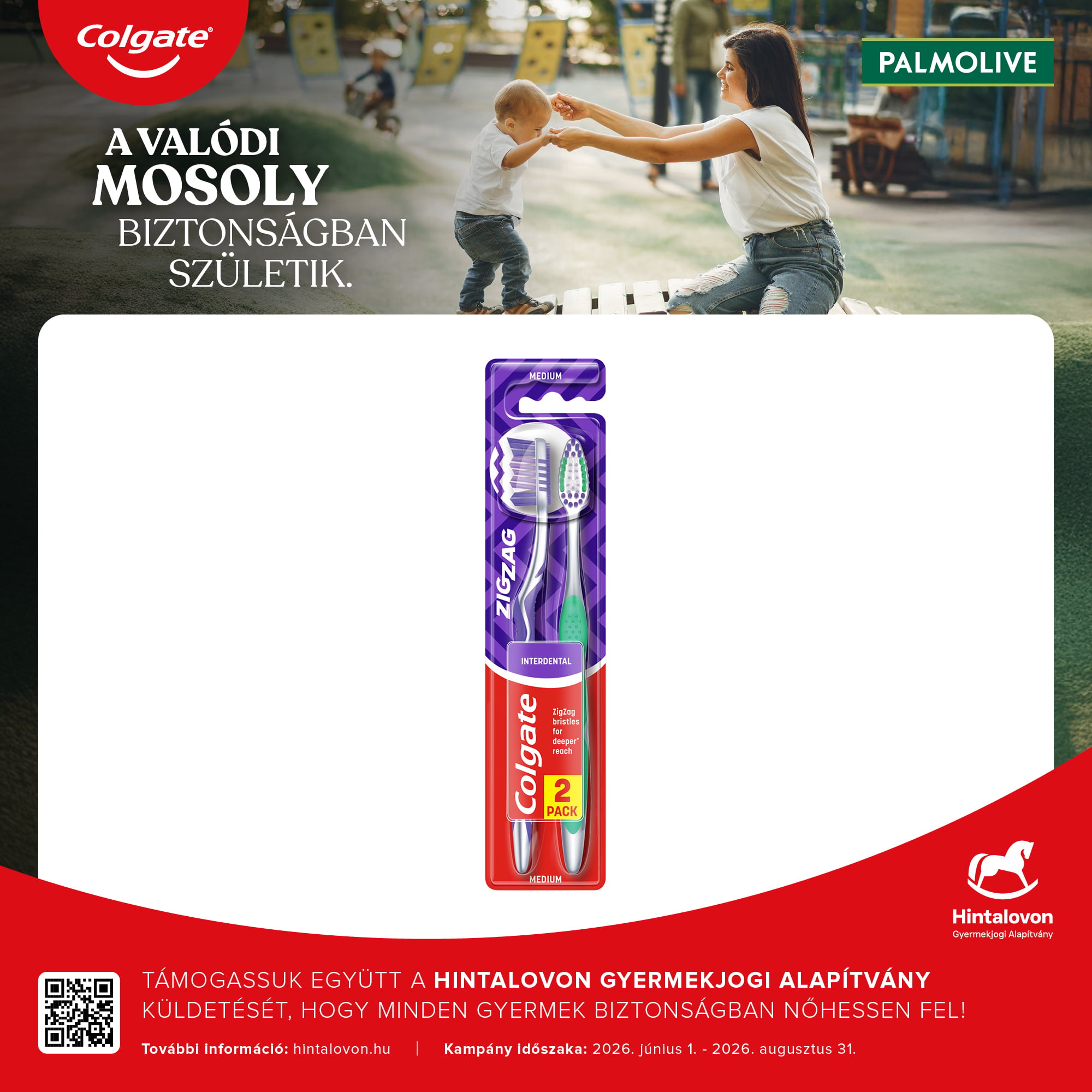 Colgate ZigZag Medium közepes fogkefe duo