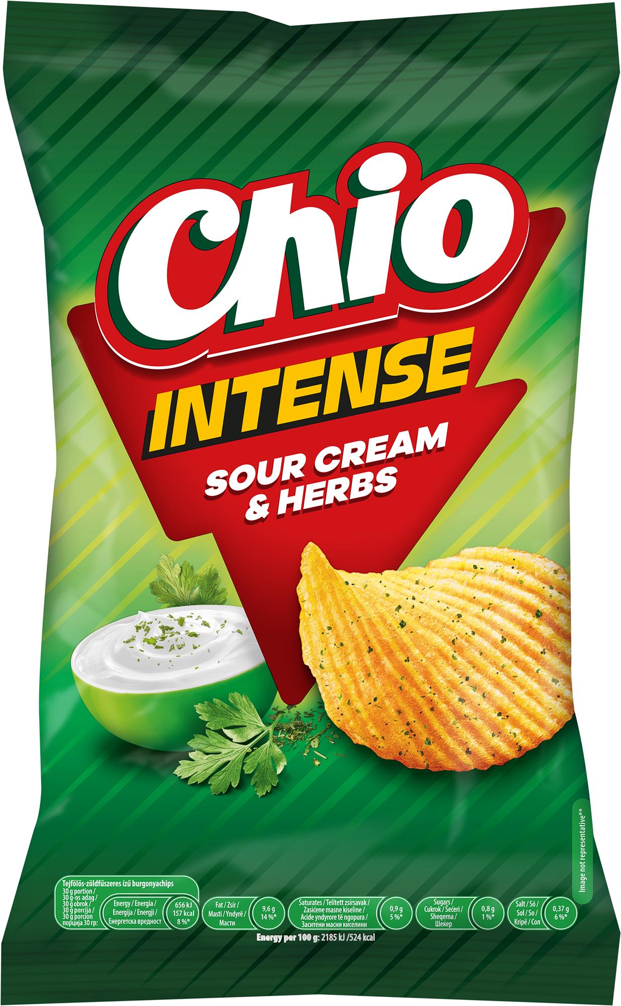 Chio Chips Intense Tejfölös és zöldfűszeres