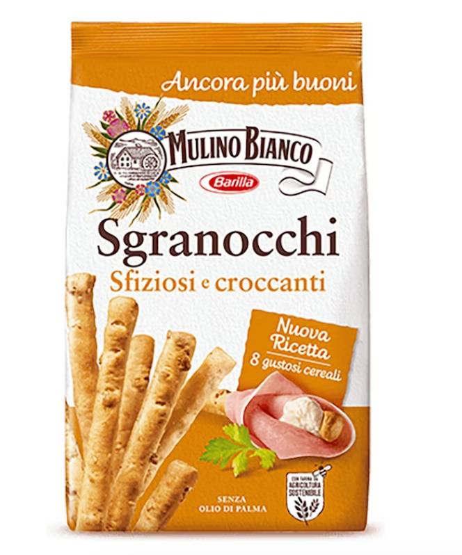 Mulino Bianco Sgranocchi - ropogós kenyérpálcikák gabonákkal és szezámmaggal