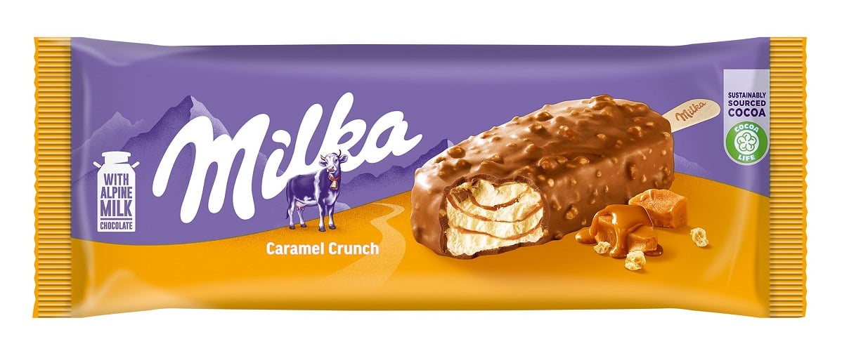 Milka karamell-crunchy jégkrém