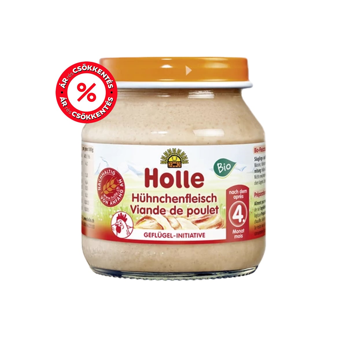Holle Bio Csirkehús üveges bébiétel 5 hónapos kortól
