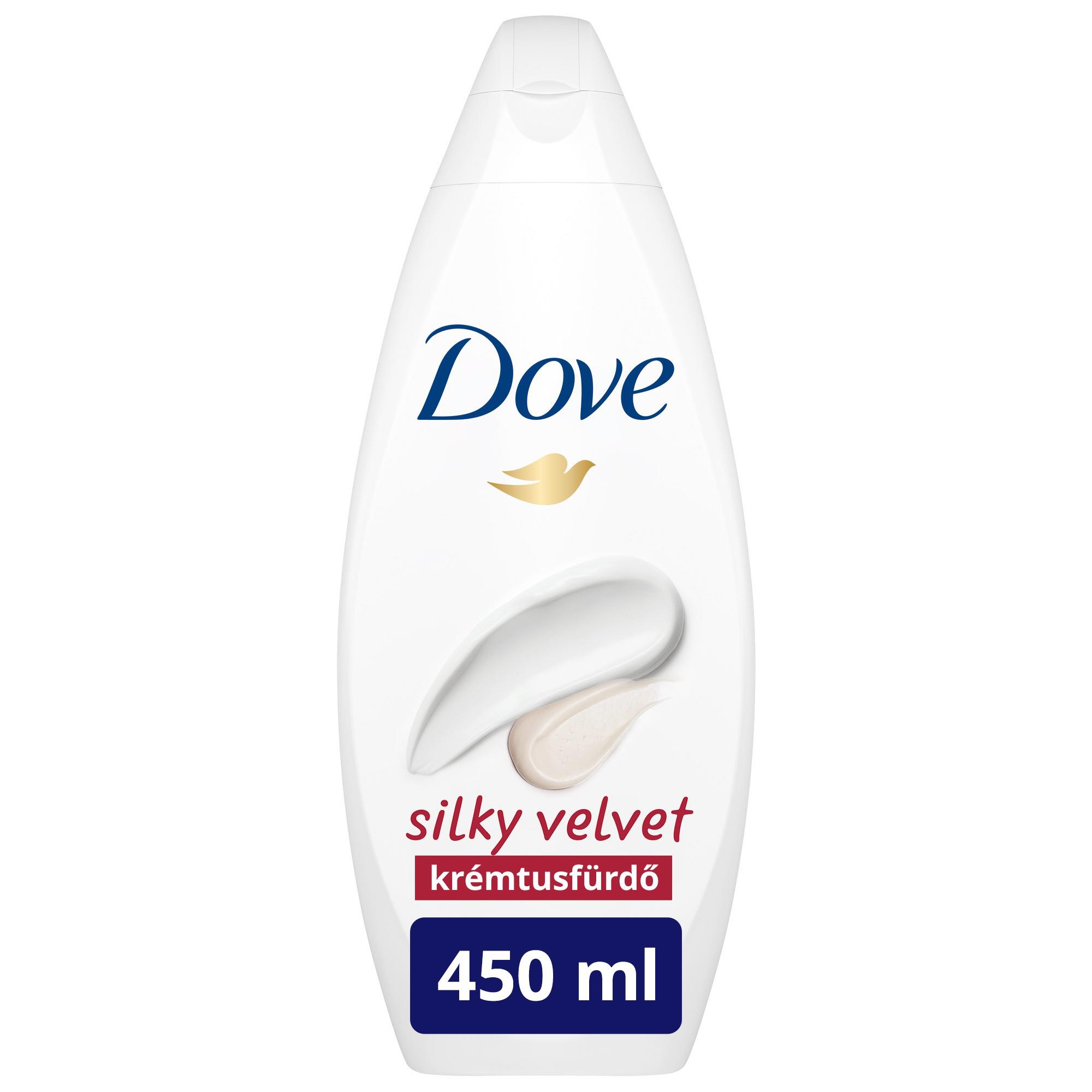 Dove Silky Velvet női krémtusfürdő, 450 ml