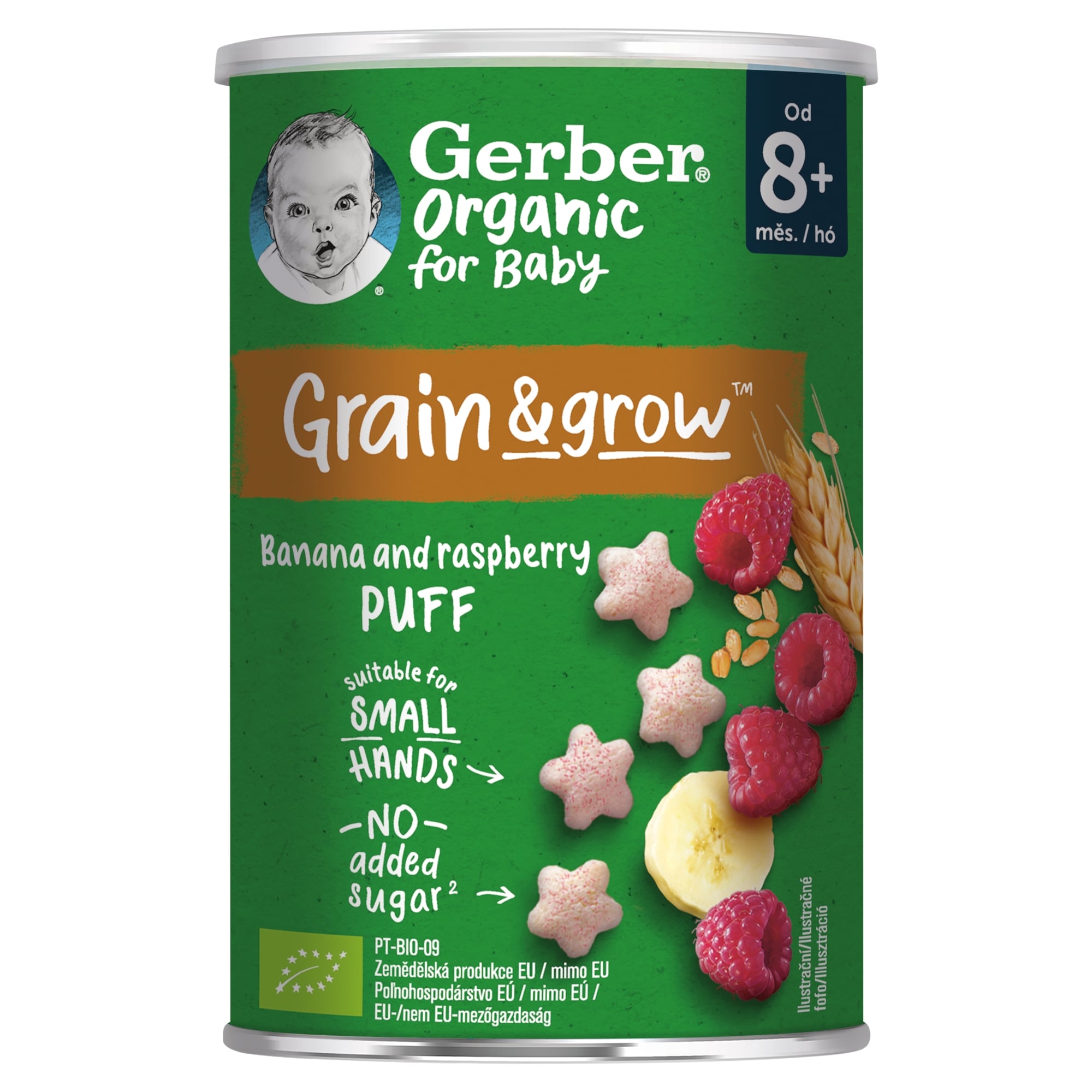 Gerber banános-málnás bio gabonasnack