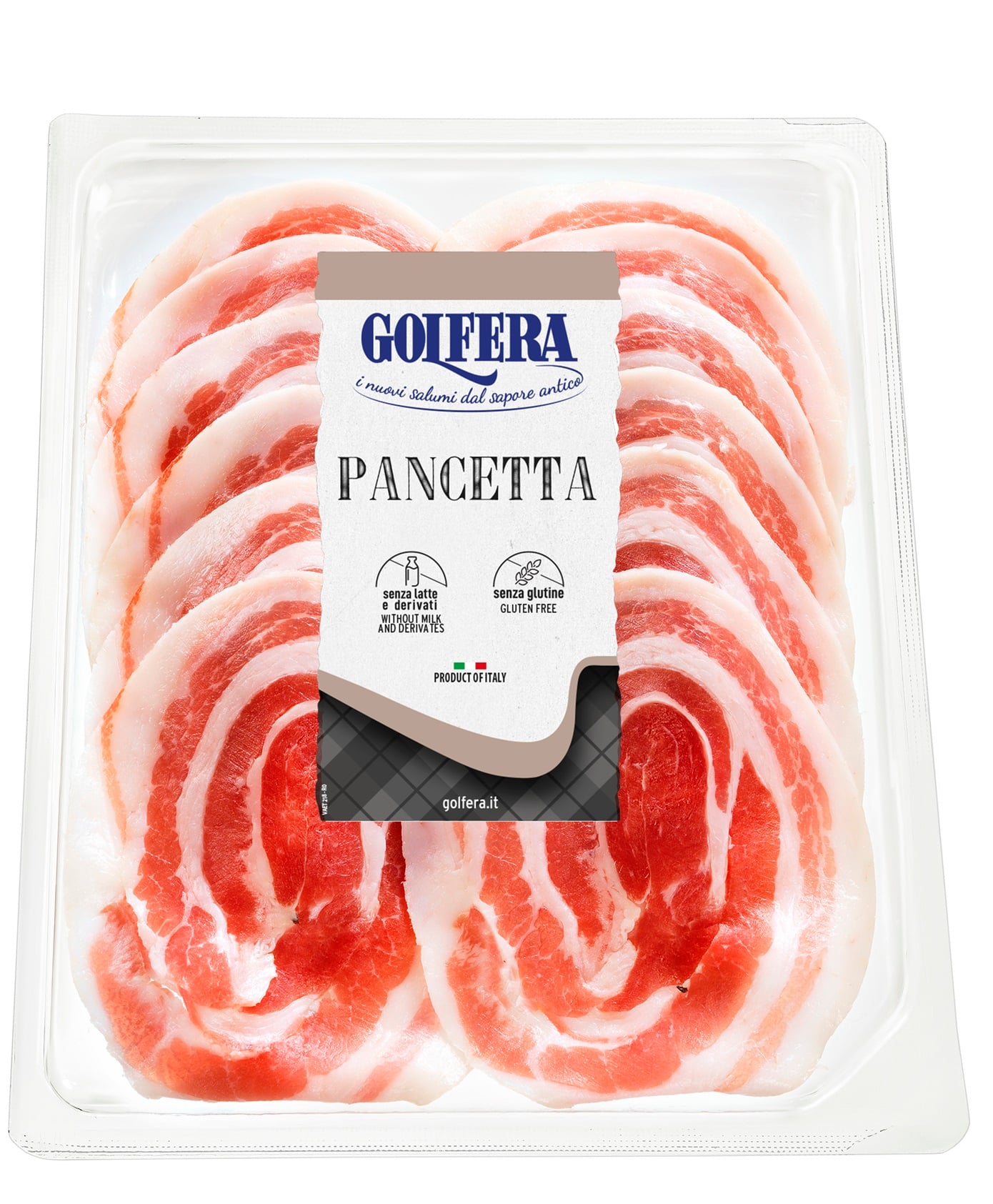 Golfera Göngyölt Pancetta szeletelt