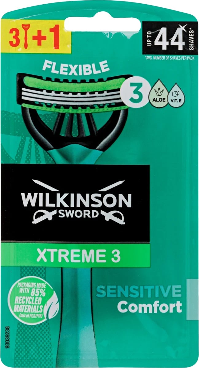 Wilkinson Xtreme3 Sensitive Comfort férfi eldobható borotva, 3+1 db