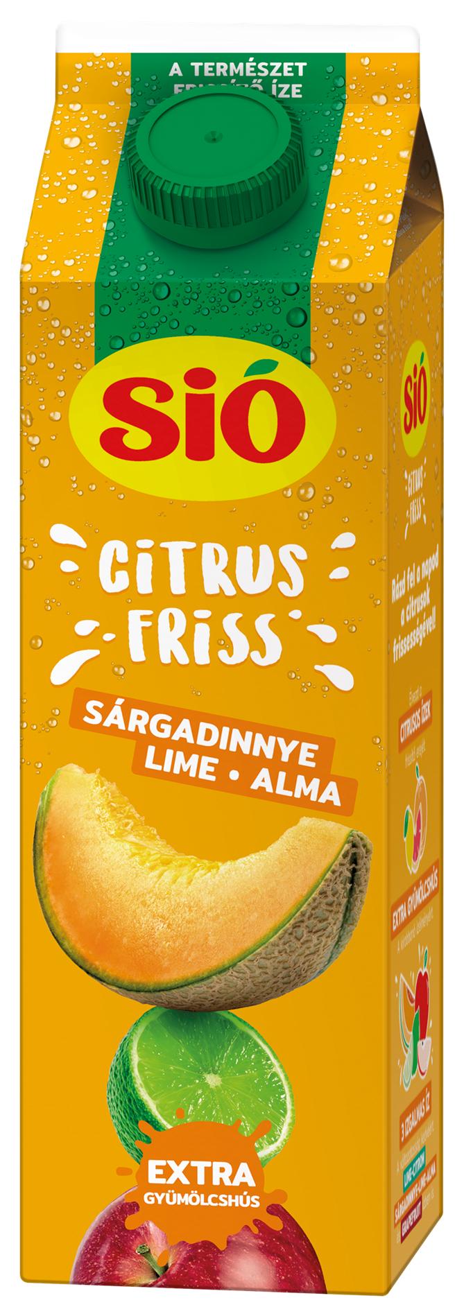Sió Citrus Friss sárgadinnye-lime-alma vegyes üdítőital gyümölcshússal