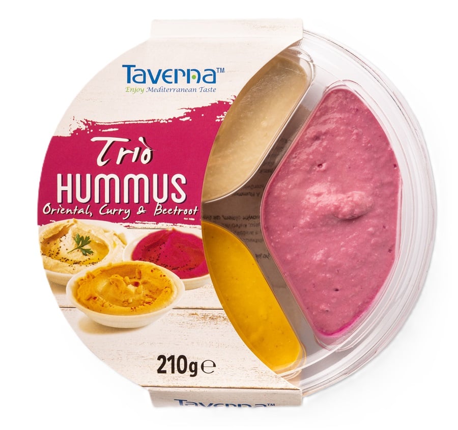 Taverna Hummus Trio Oriental/Curry /Cékla