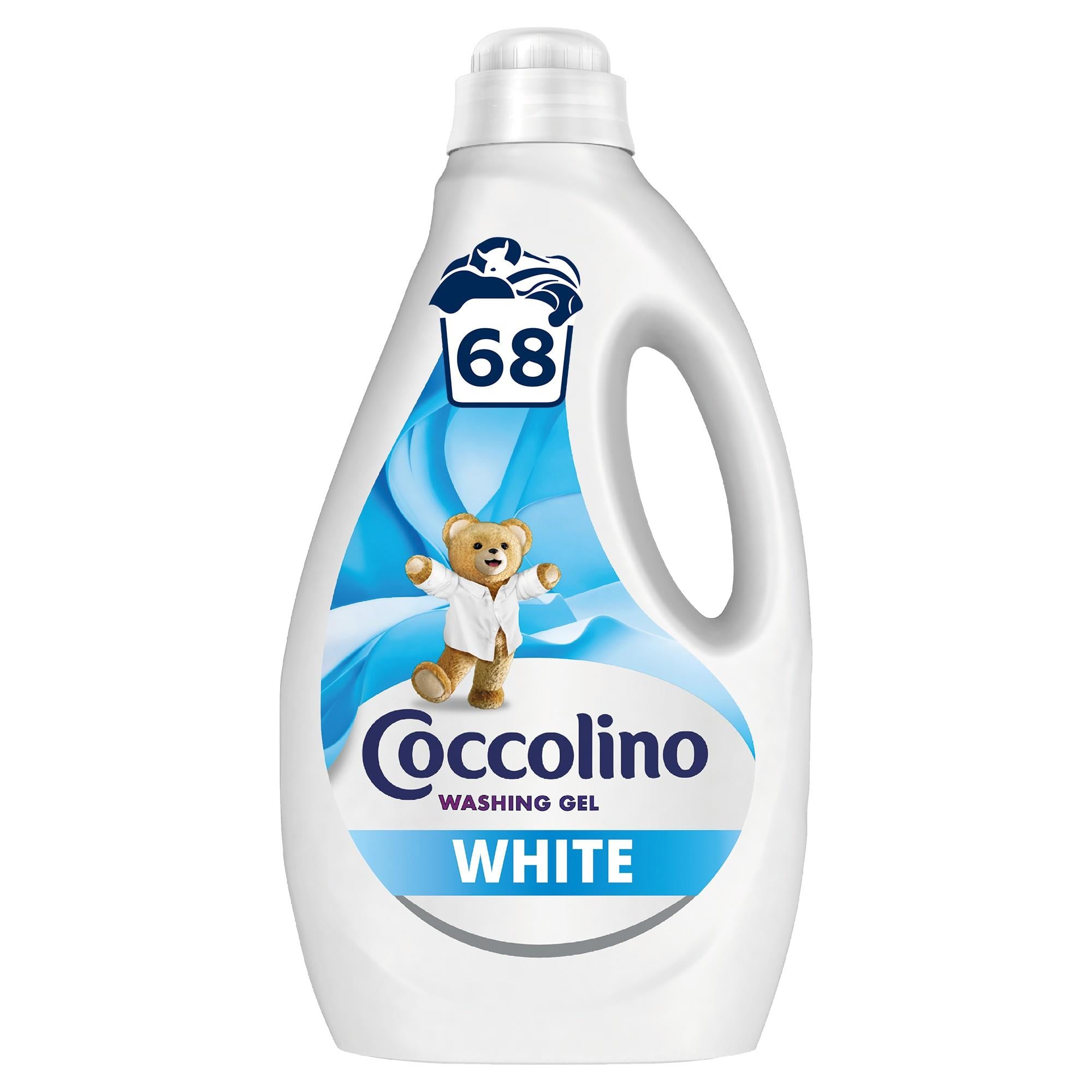 Coccolino White mosószer fehér ruhákhoz, 68 mosás, 2.72 l