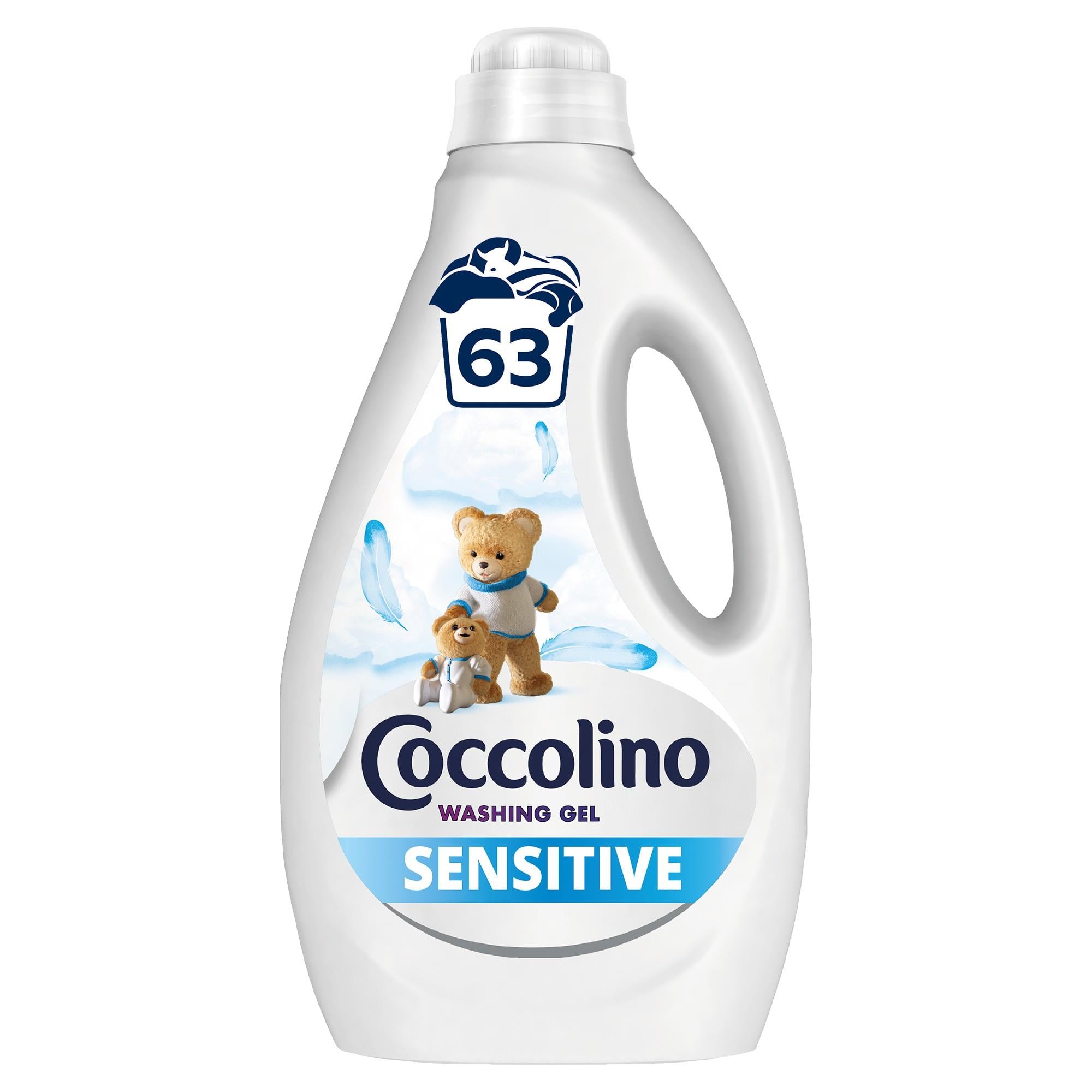 Coccolino Sensitive mosószer érzékeny bőrre, 63 mosás, 2.52 l