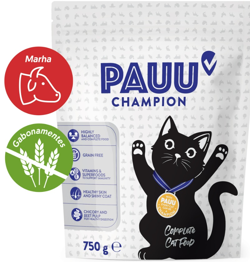 PAUU Champion gabonamentes granulátum friss marhahússal macskáknak