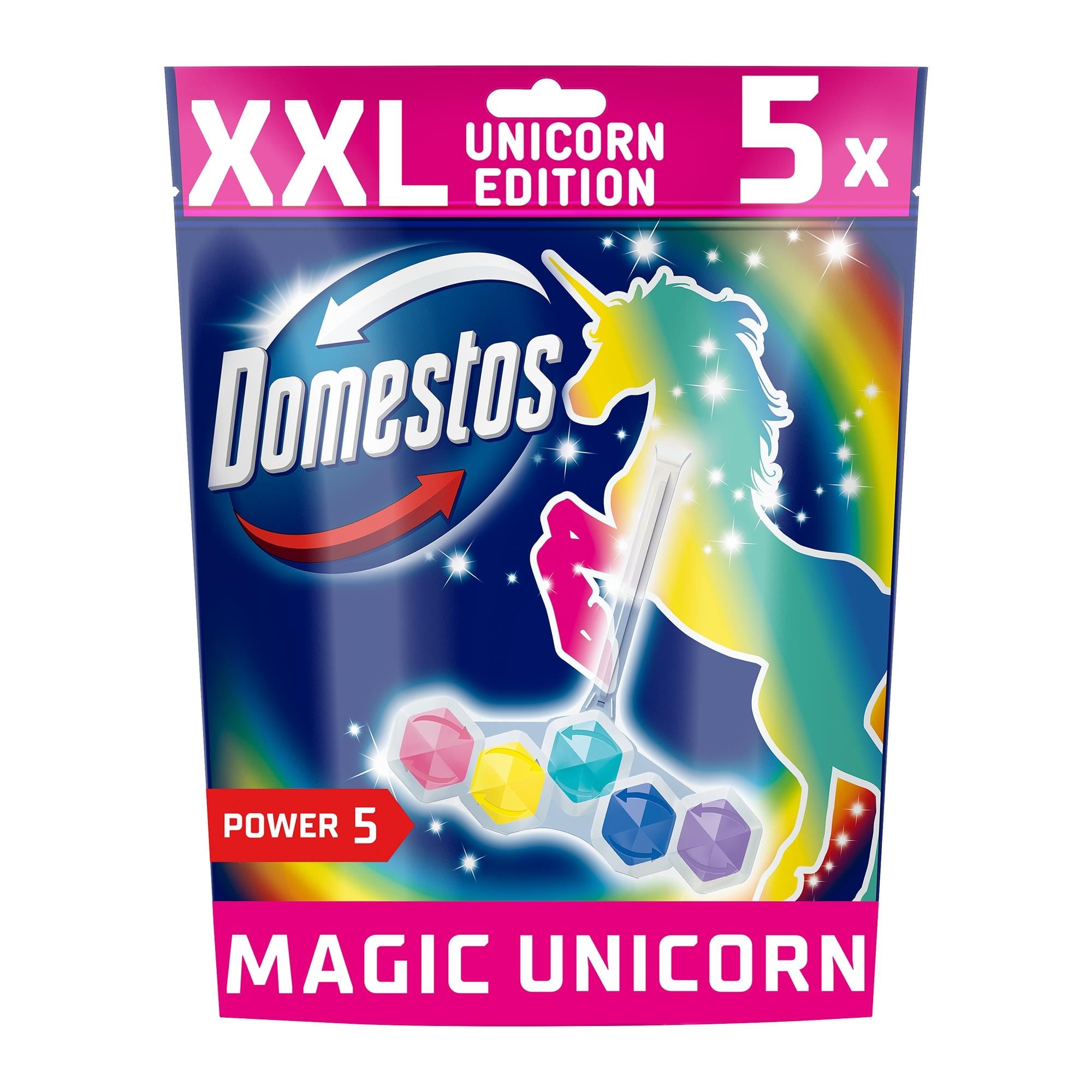 Domestos Power5 Magic Unicorn WC illatosító blokk, 5x50 g
