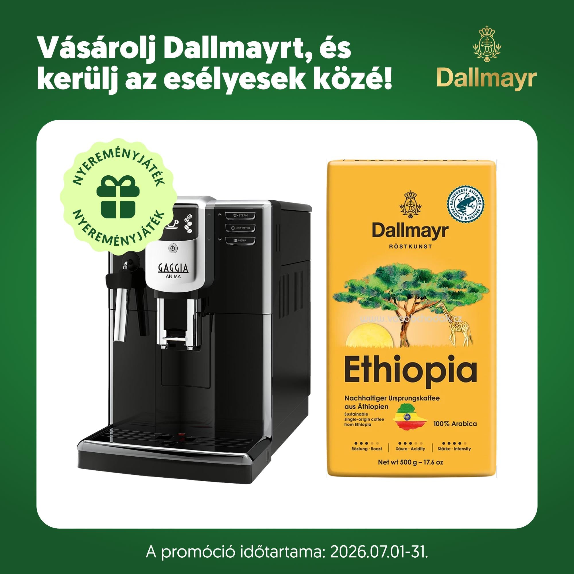 Dallmayr  Ethiopia szemes kávé