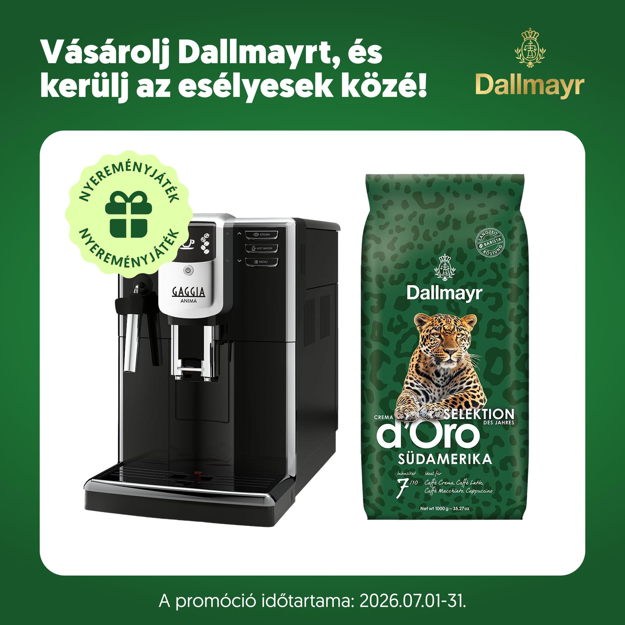 Dallmayr Crema d'oro Dél-Amerika 2026 szemes kávé