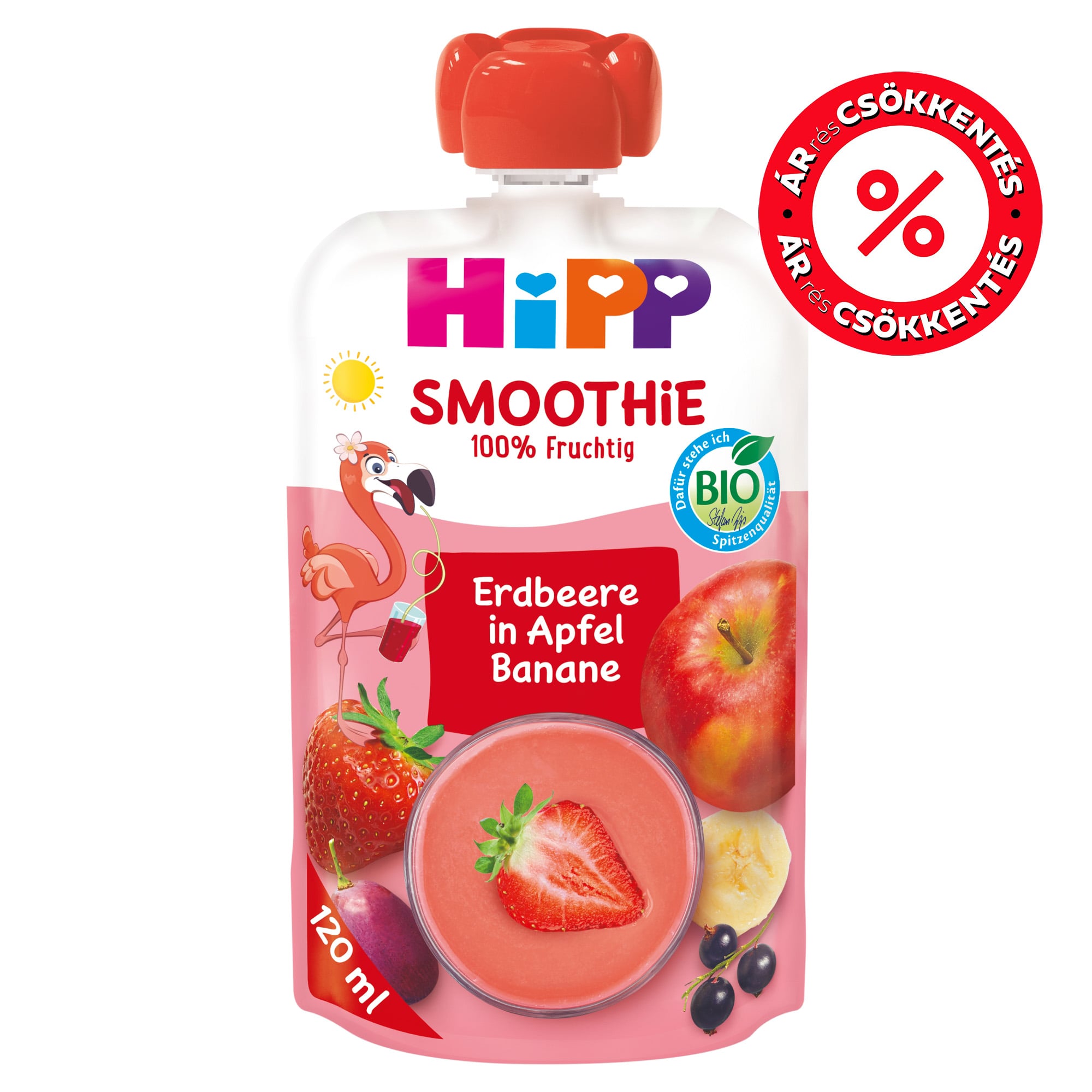 Hipp Bio Smoothie Eper almában és banánban 1 éves kortól