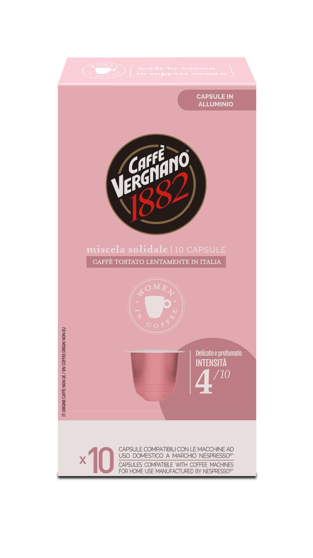 Caffé Vergnano Women in Coffee nespresso kompatibilis kávékapszula
