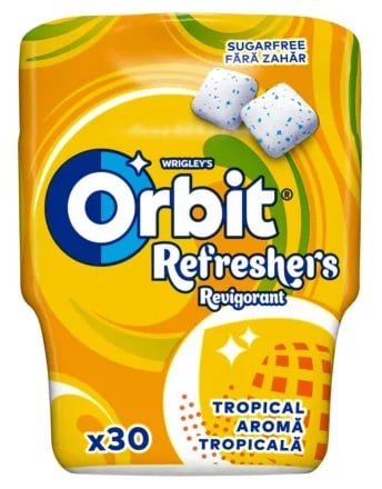 Orbit Refreshers Bottle Tropical cukormentes rágógumi édesítőszerrel