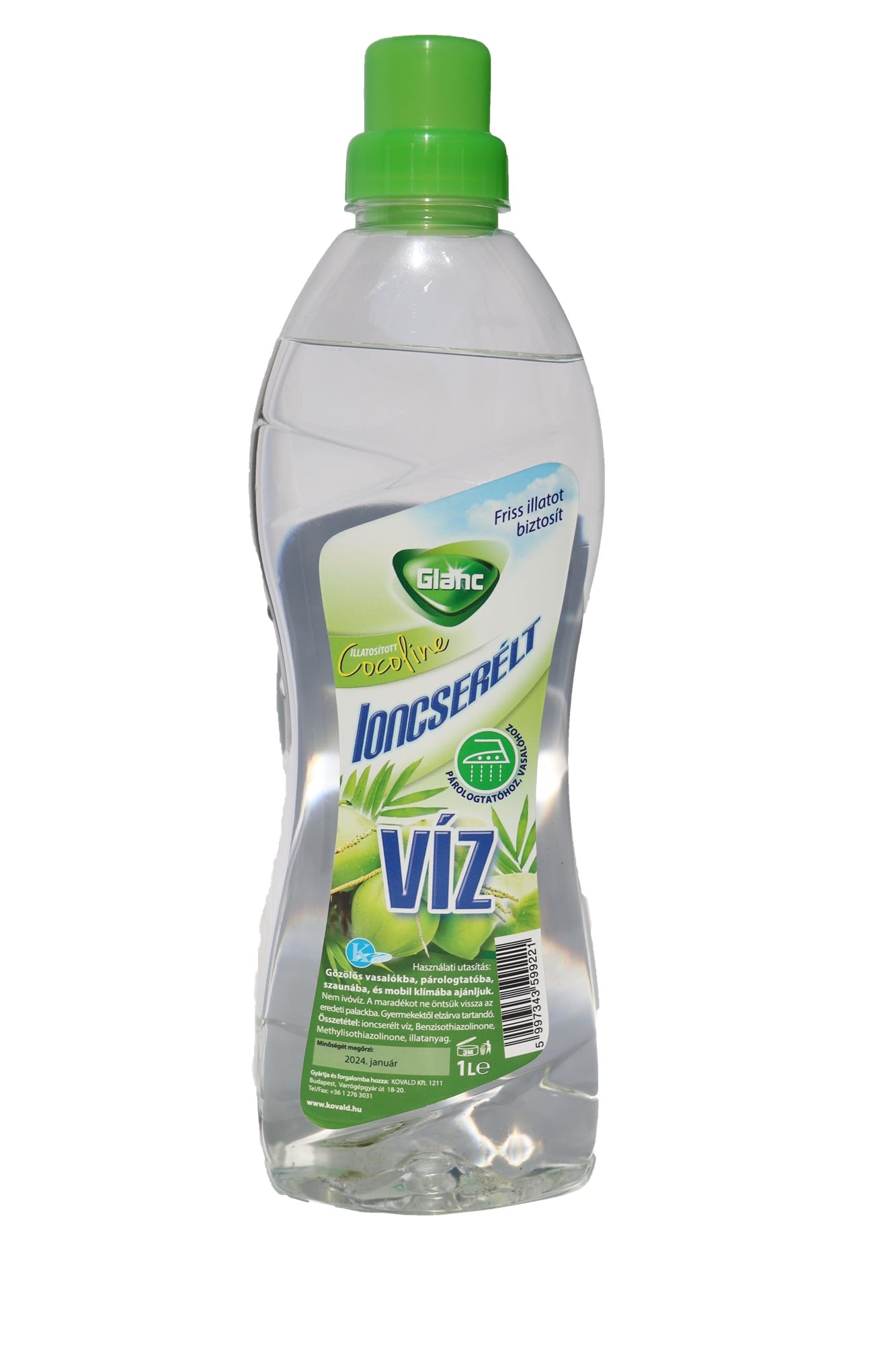 Glanc illatosított ioncserélt víz