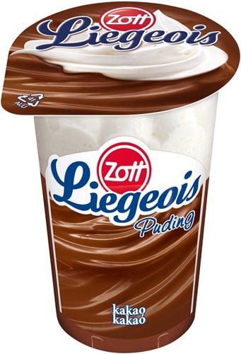 Zott Liegeois kakaós puding tejszínhabbal