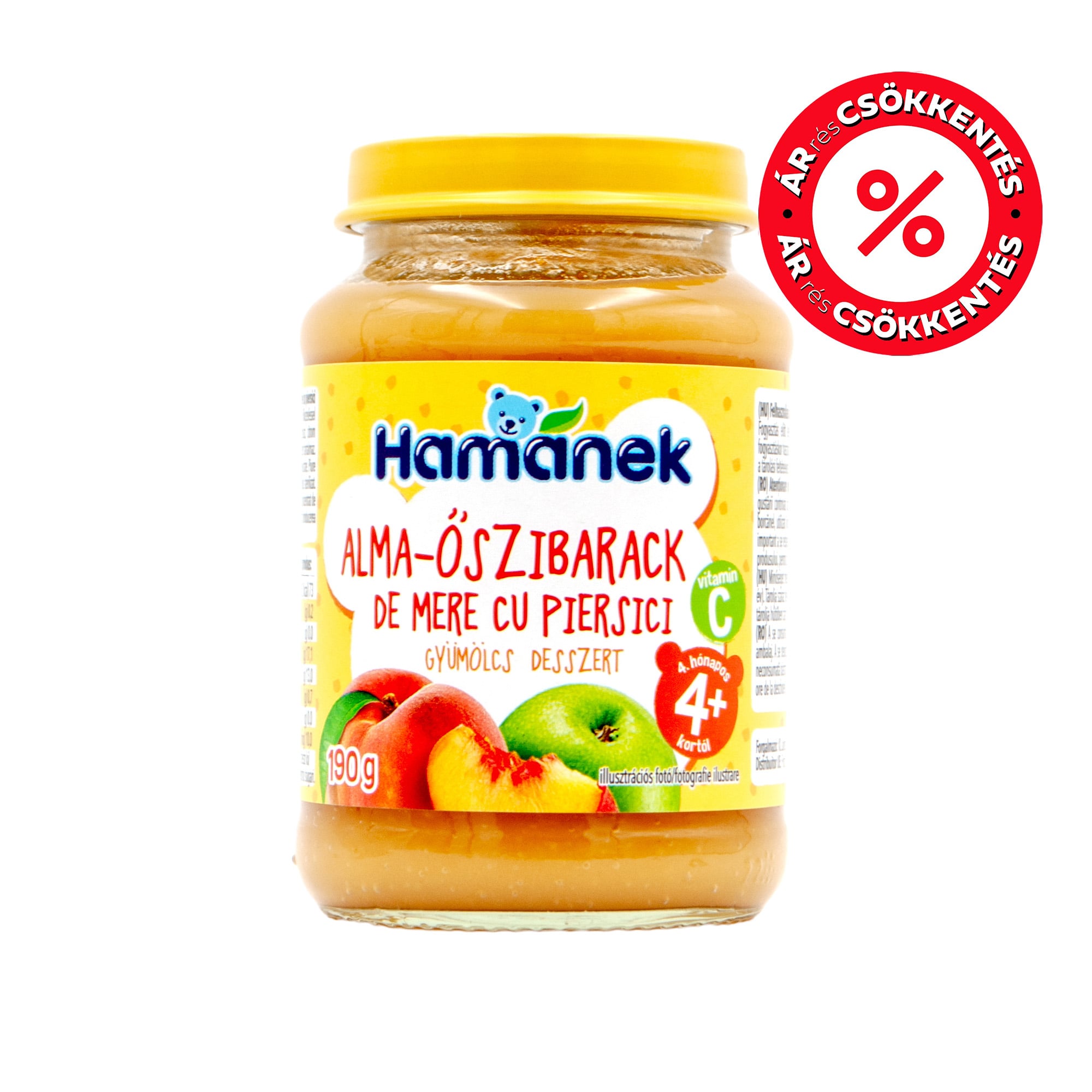 Hamánek desszert alma őszibarack 4 hónapos kortól