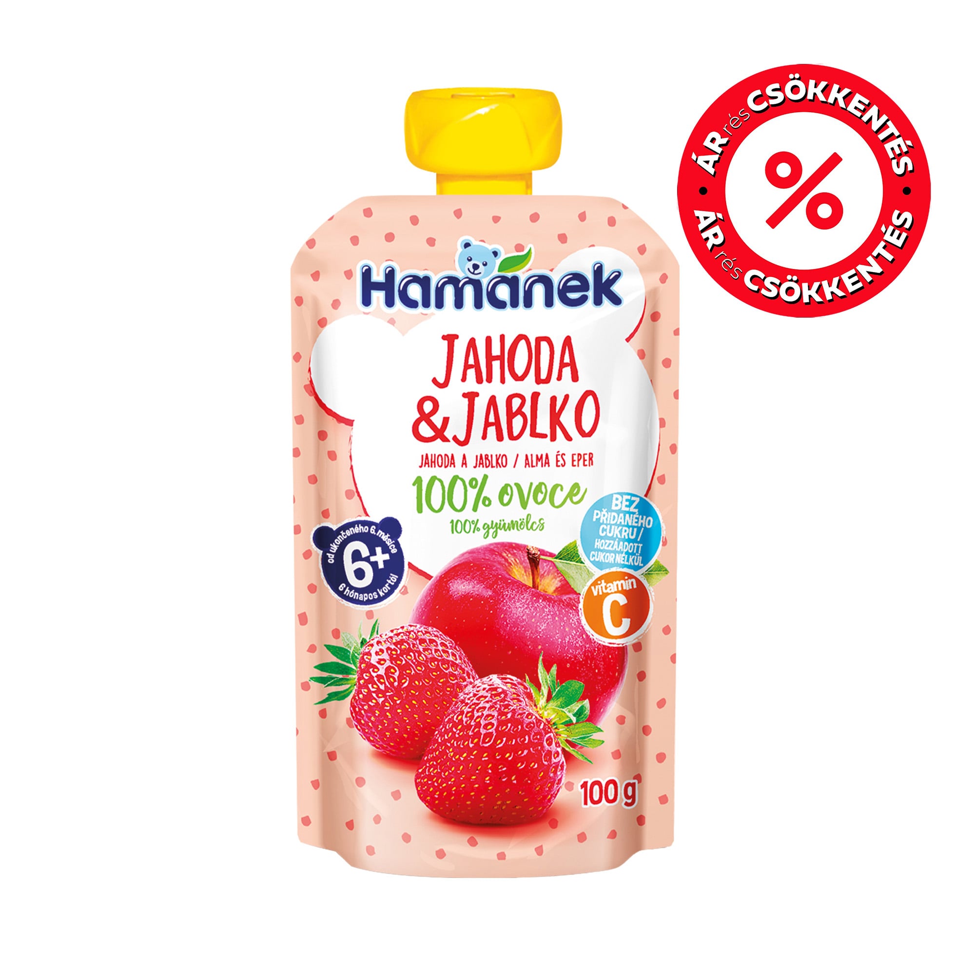 Hamánek desszert alma eper tasakos 6 hónapos kortól