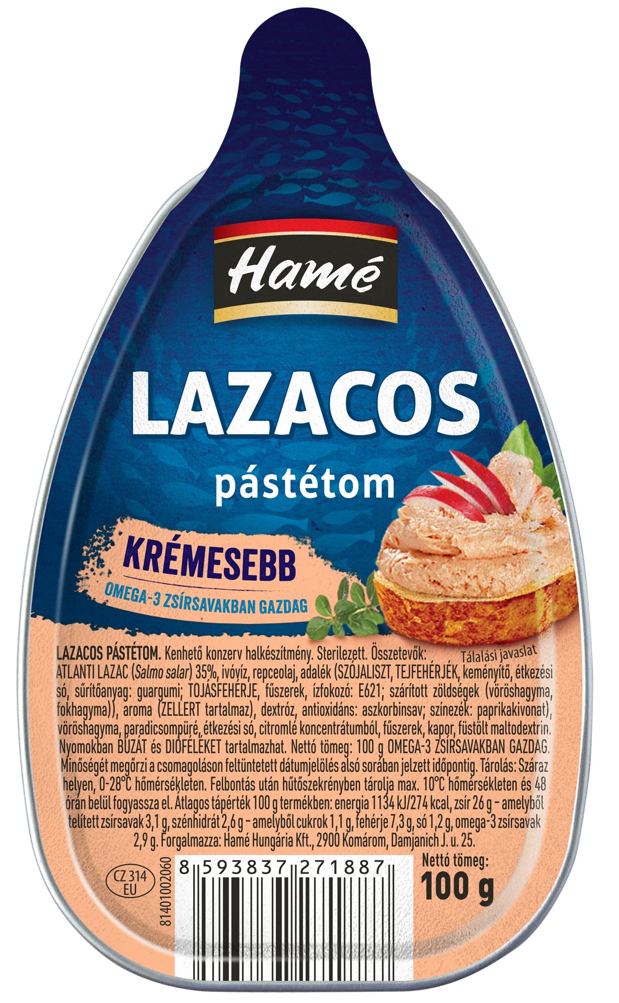 HAMÉ pástétom lazacos