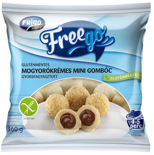 Freego Gluténmentes mogyorókrémes mini gombóc, gyorsfagyasztott
