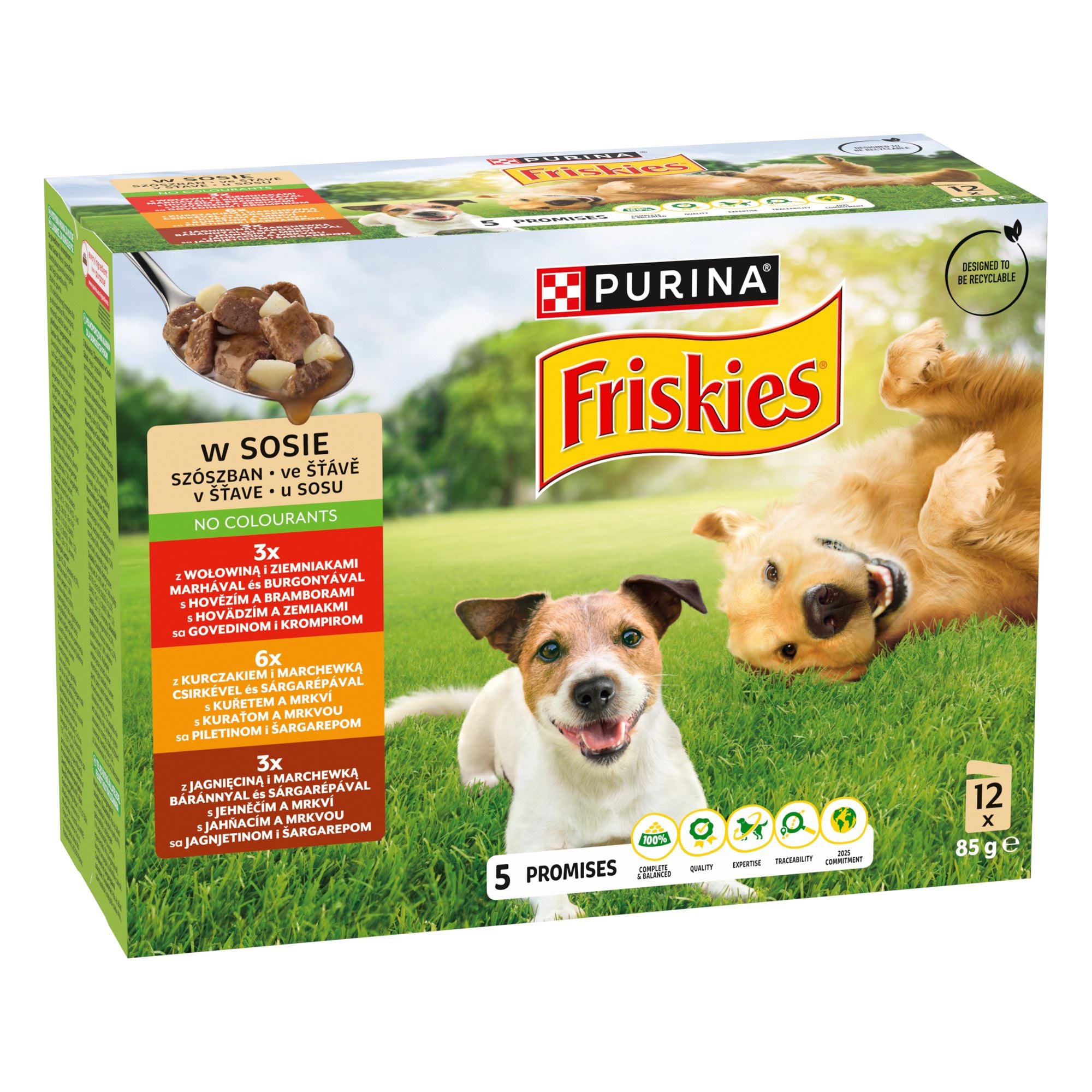 Friskies Szószos válogatás nedves kutyaeledel (12x85g)