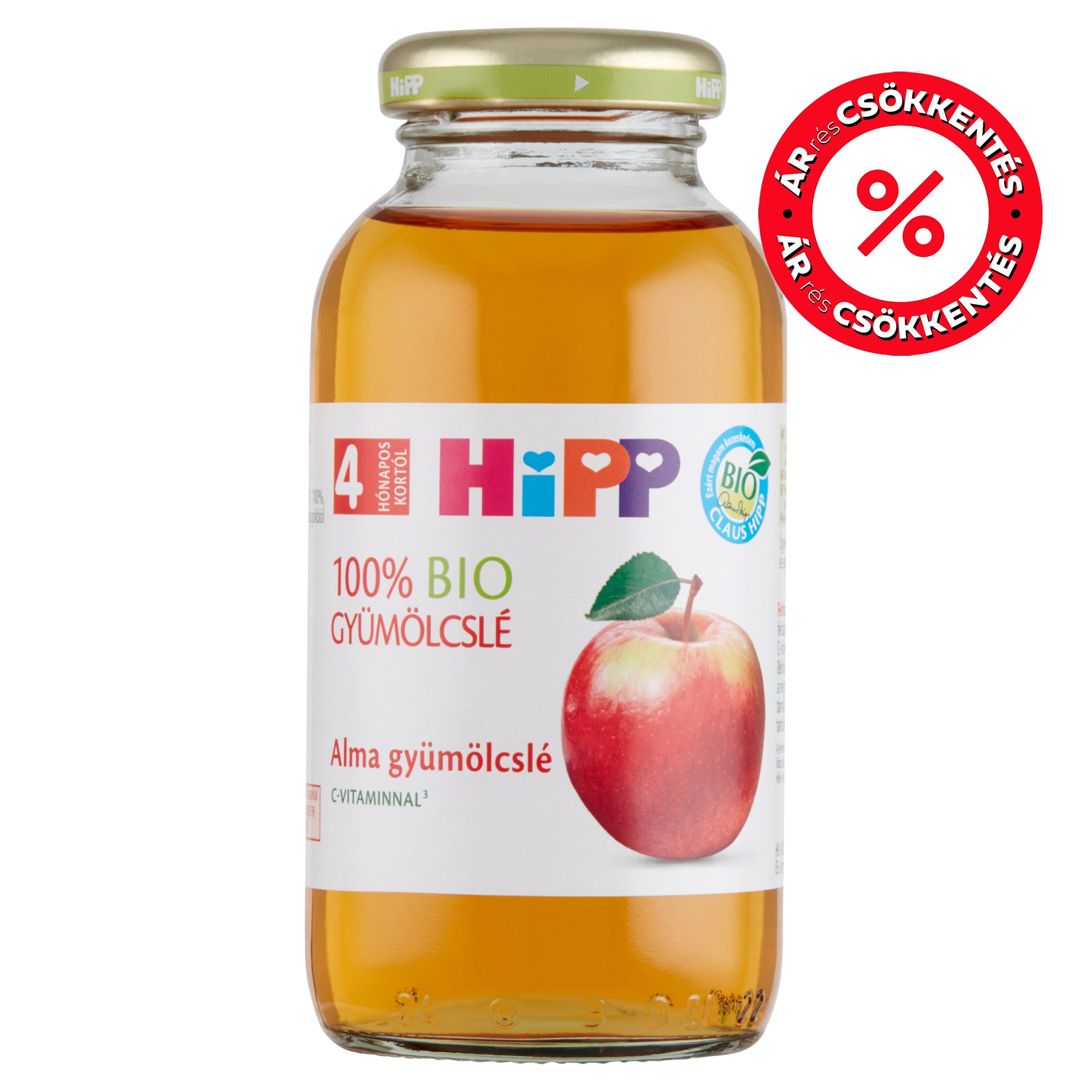 Hipp Alma gyümölcslé, 4 hónapos kortól