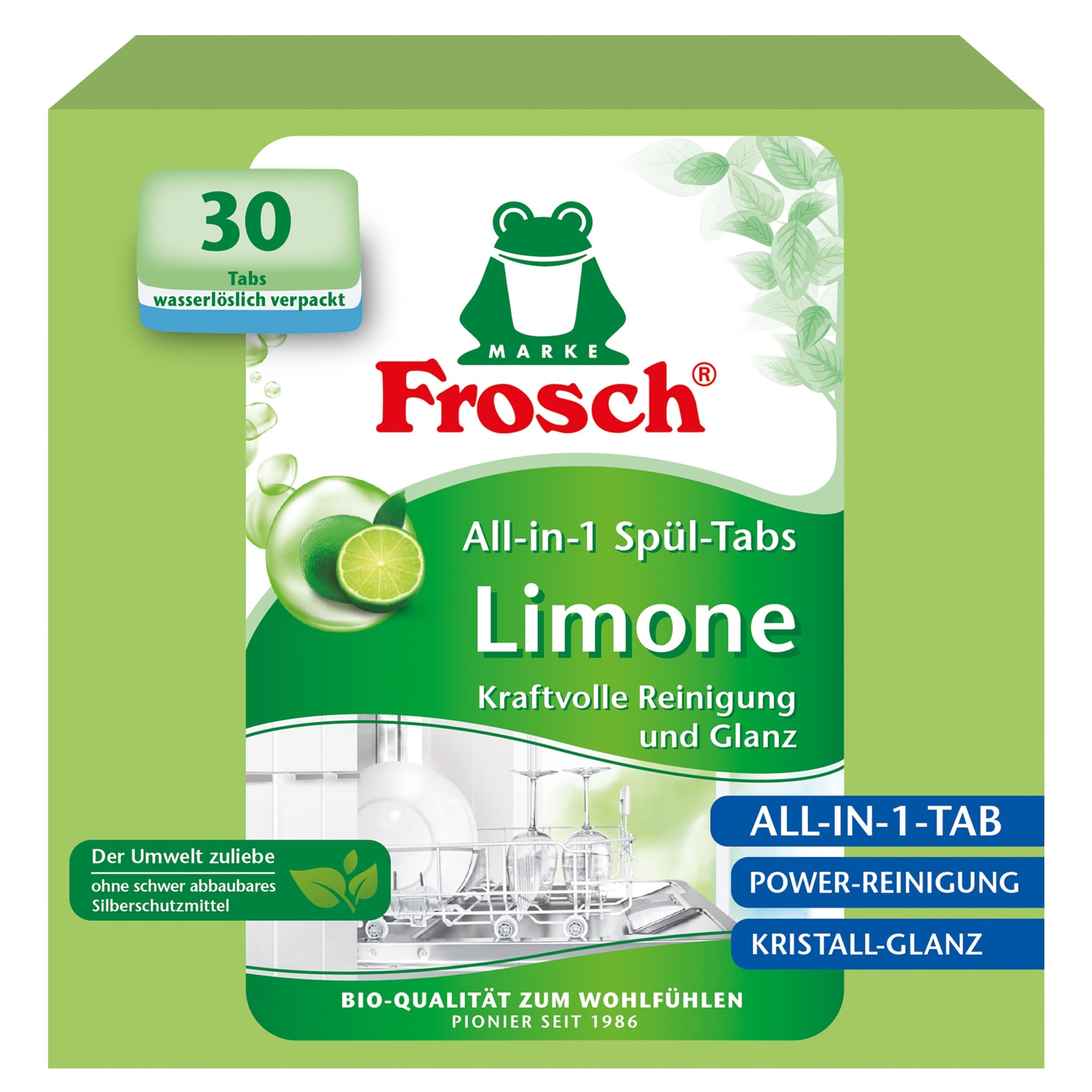Frosch Mosogatógép tabletta Zöldcitrom