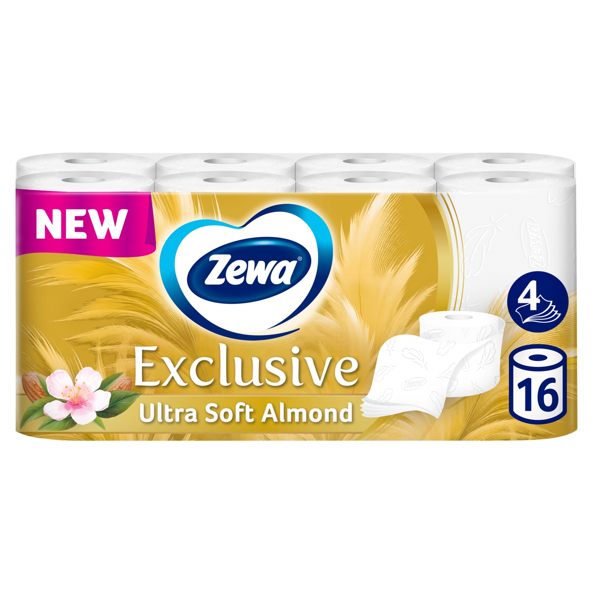 Zewa Exclusive 4 rétegű toalettpapír Almond Blossom 16 tekercs