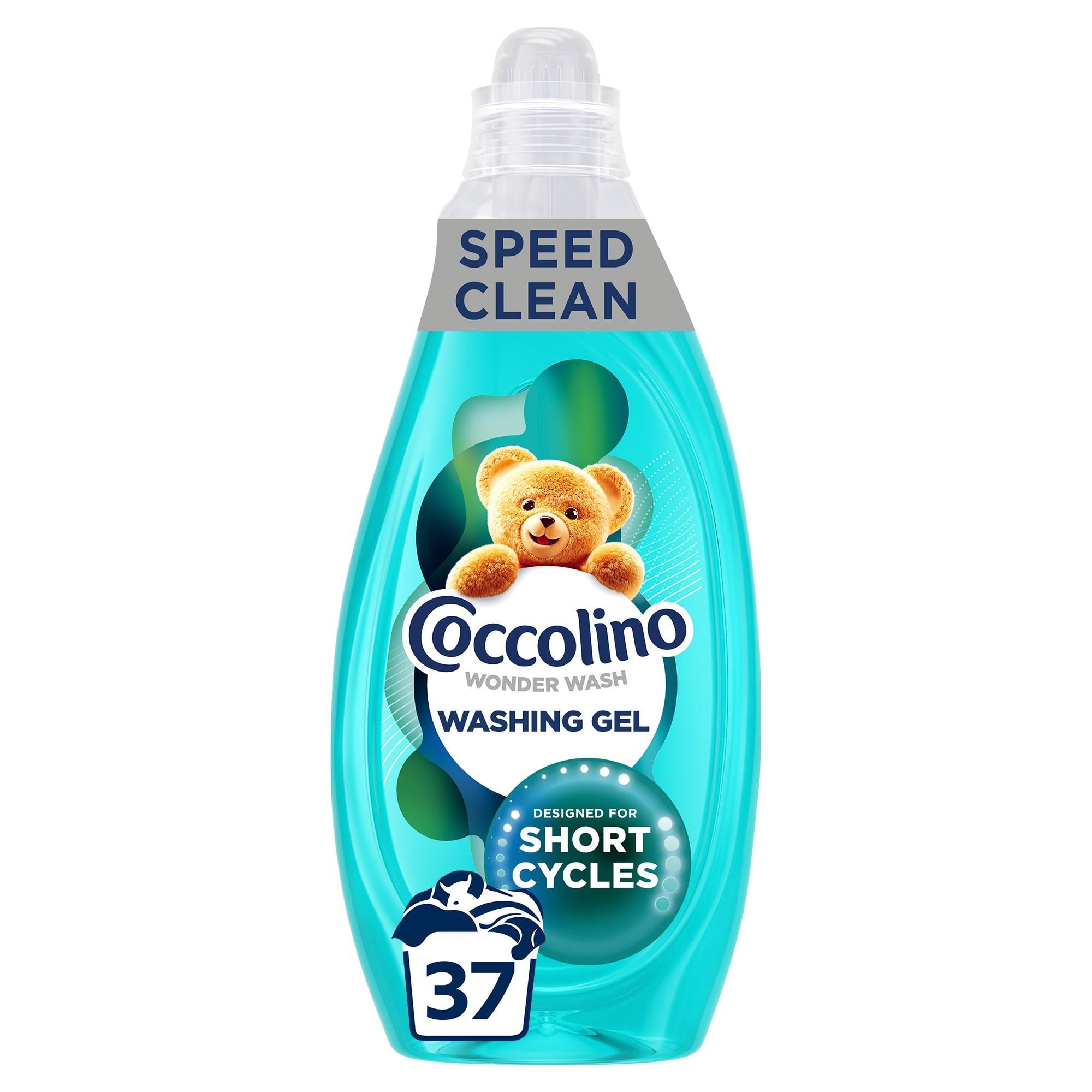 Coccolino Wonder Wash mosószer gyors mosáshoz, Speed Clean, 37 mosás, 1.48 l