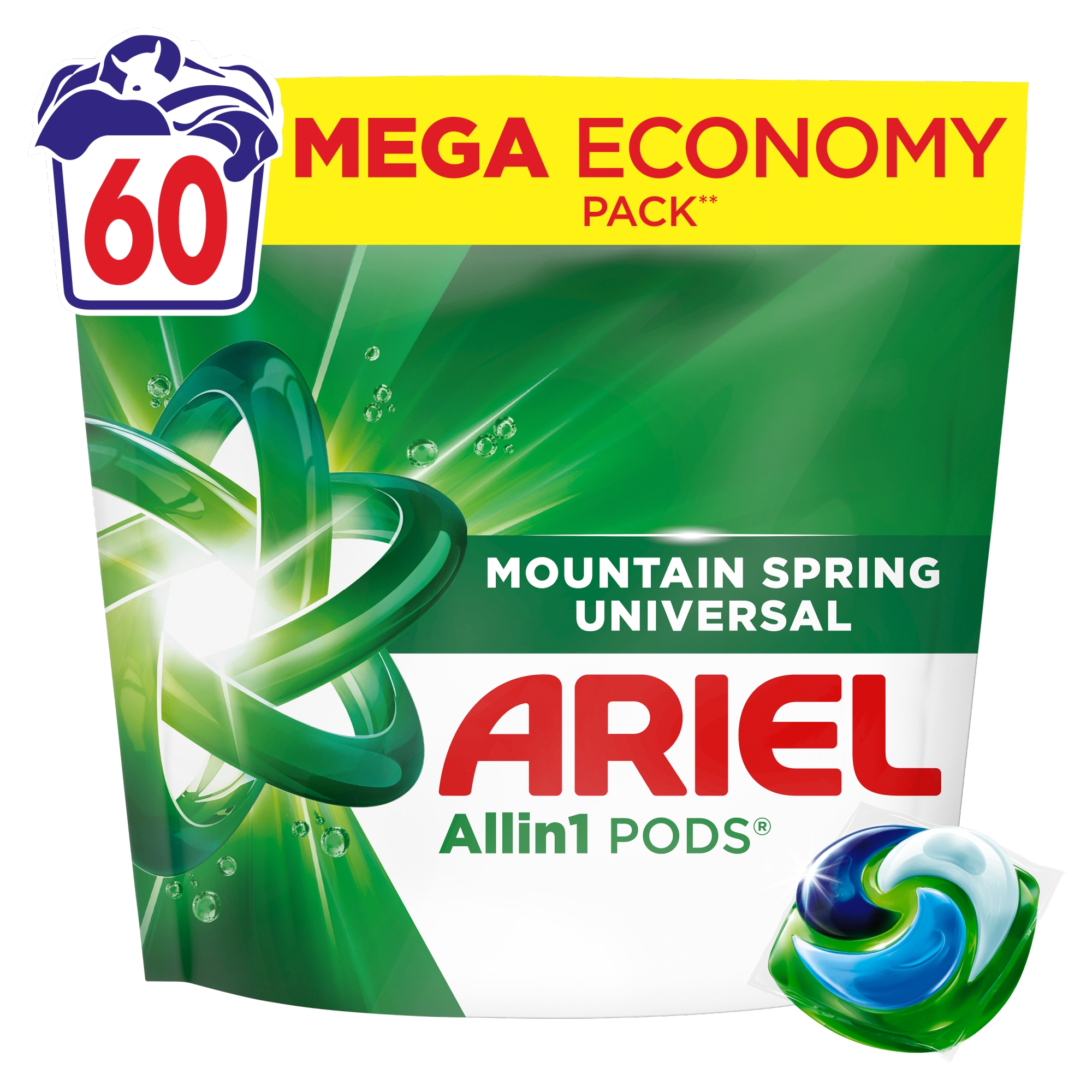 Ariel All-in-1 PODS Mosókapszula Mountain Spring 60 db