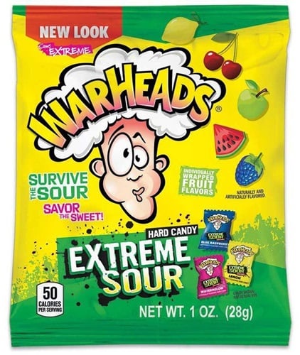 Warheads Extreme Sour extrém savanyú keménycukorka válogatás