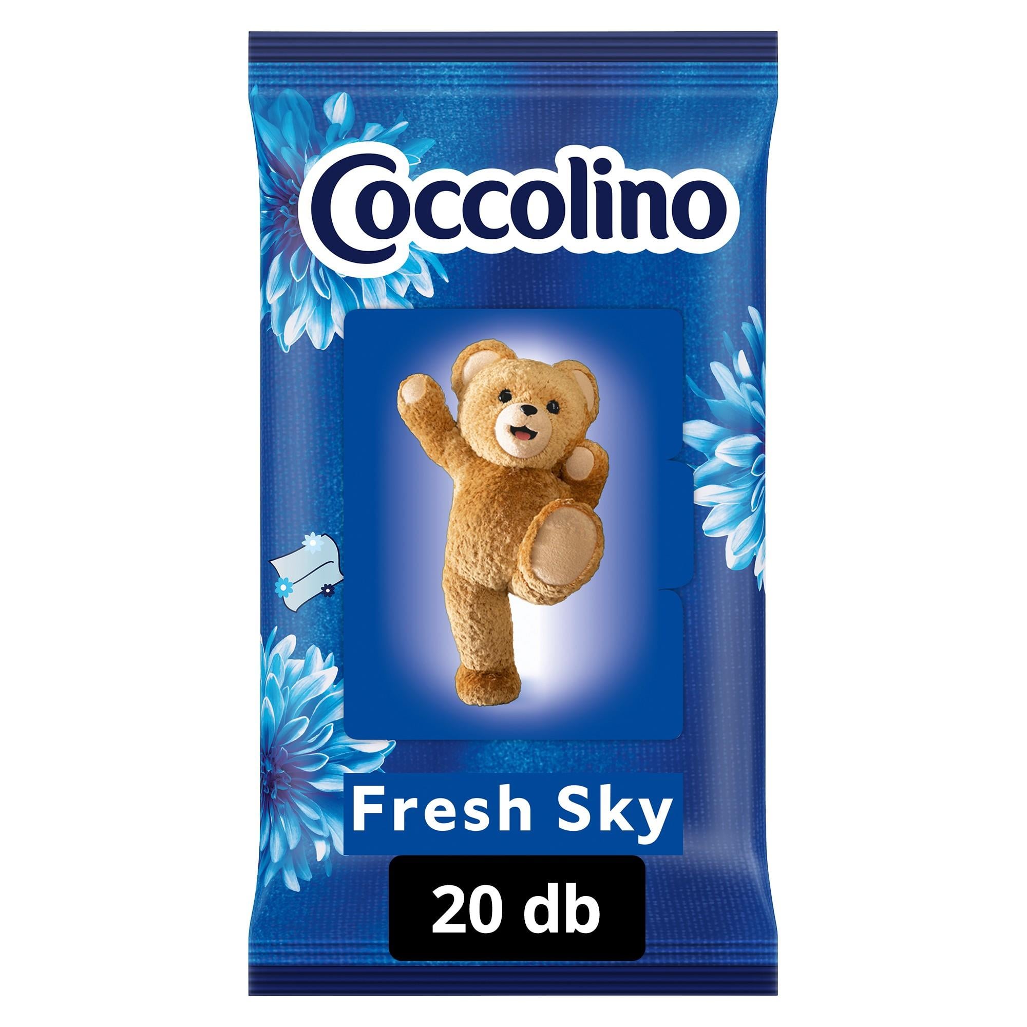 Coccolino nedves illatosító kendő szárítógépbe, Fresh Sky, 20 db