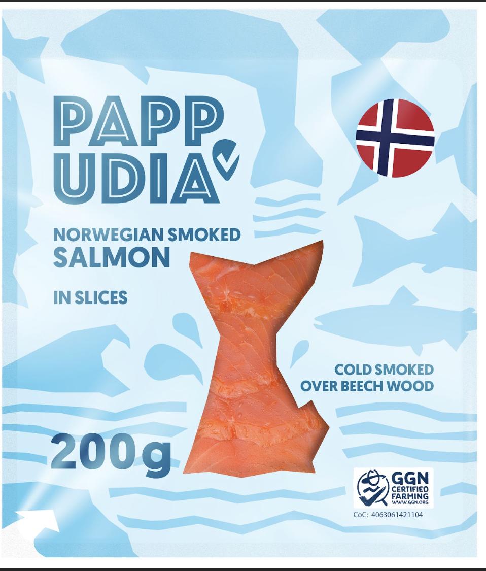 Pappudia Norvég szeletelt füstölt lazac