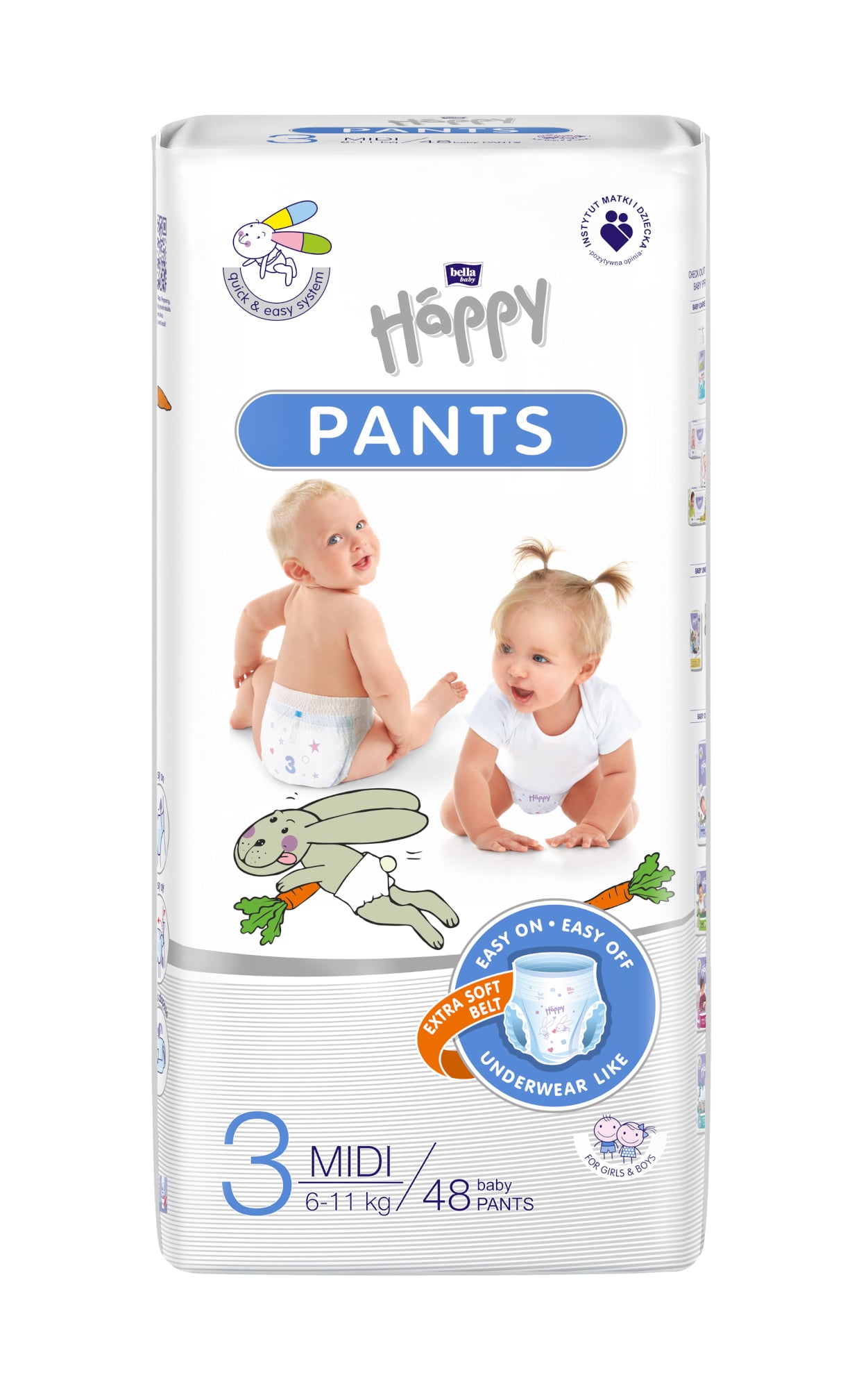 Bella Baby Happy Pants Midi eldobható pelenka, méret: 3, (6-11kg)
