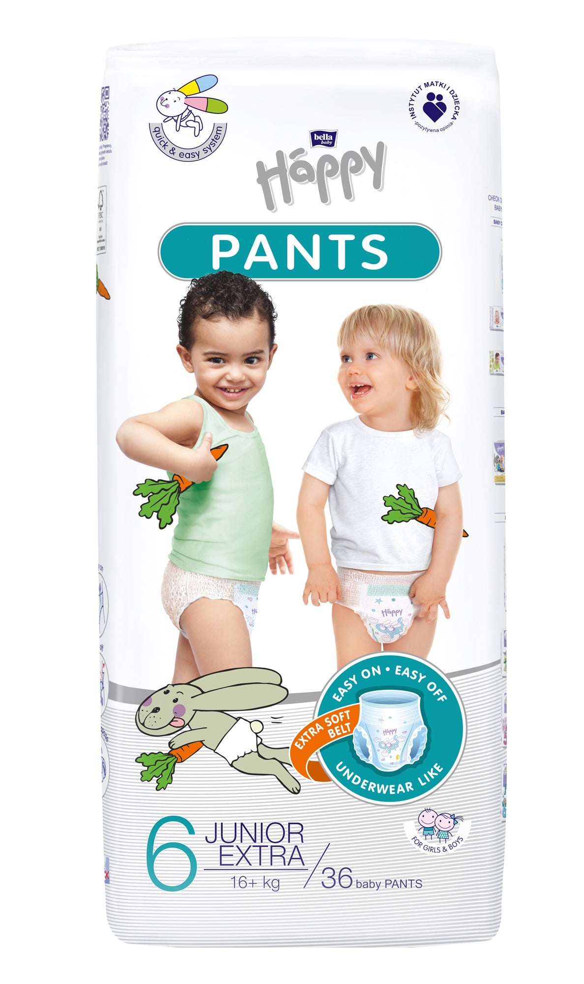 Bella Baby Happy Pants Junior Extra eldobható pelenka, méret: 6, (16+kg)
