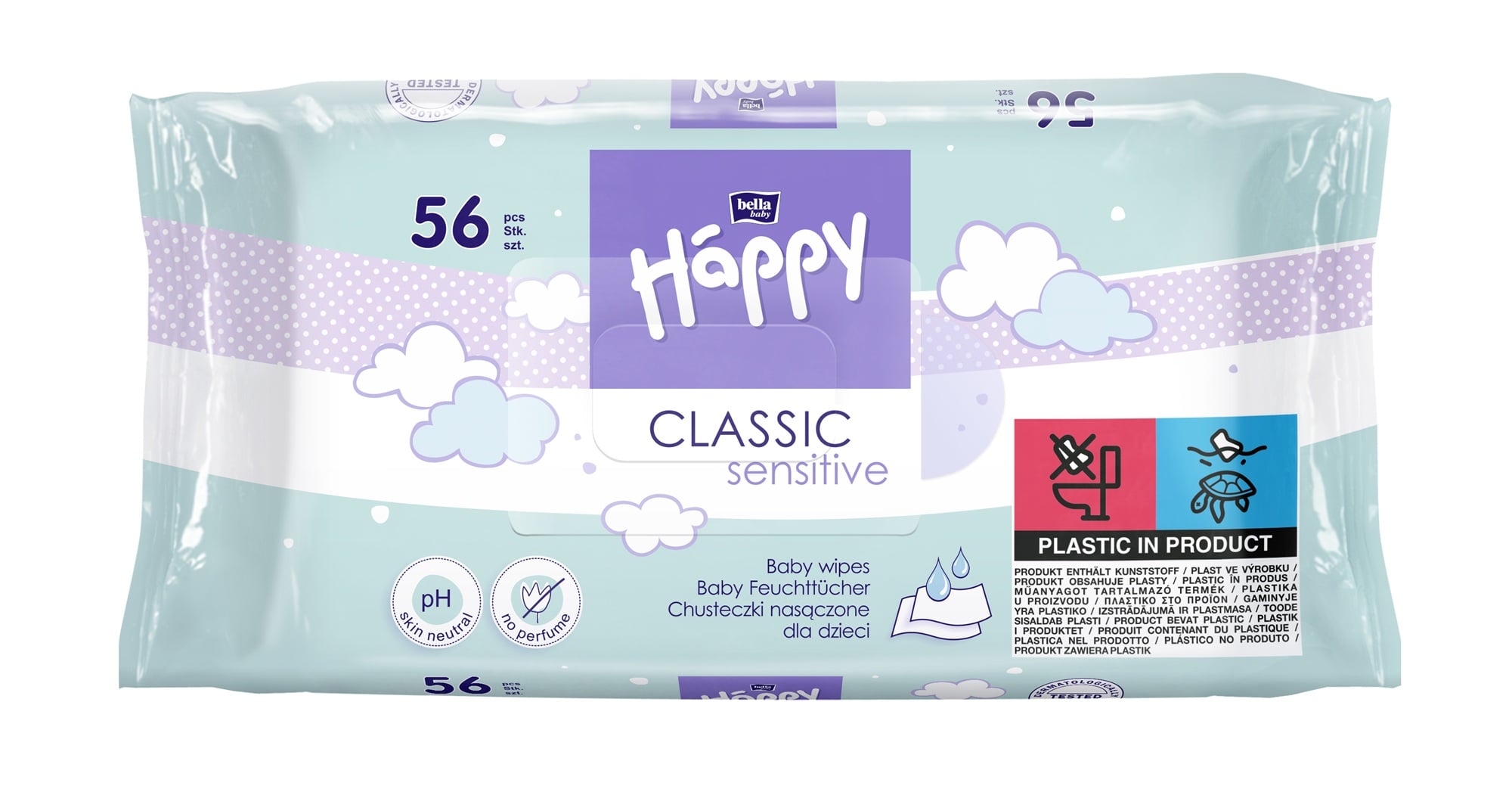 Bella Baby Happy Classic Nedves Törlőkendő Sensitive