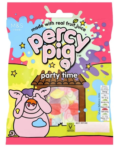 Marks & Spencer Percy Pig™ - puha gyümölcsízű gumicukor gyümölcsléből