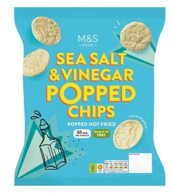 Marks & Spencer Tengeri só és ecet ízű puffasztott burgonyasnack hozzáadott D-vitaminnal
