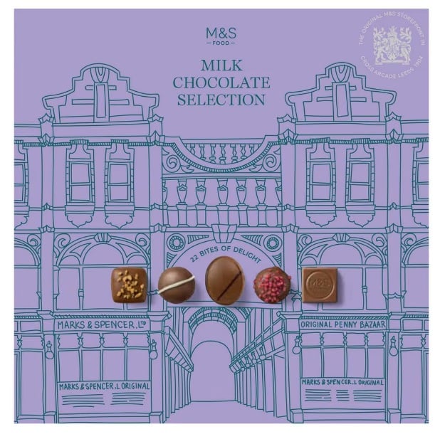Marks & Spencer Tejcsokoládé válogatás vegyes töltelékekkel